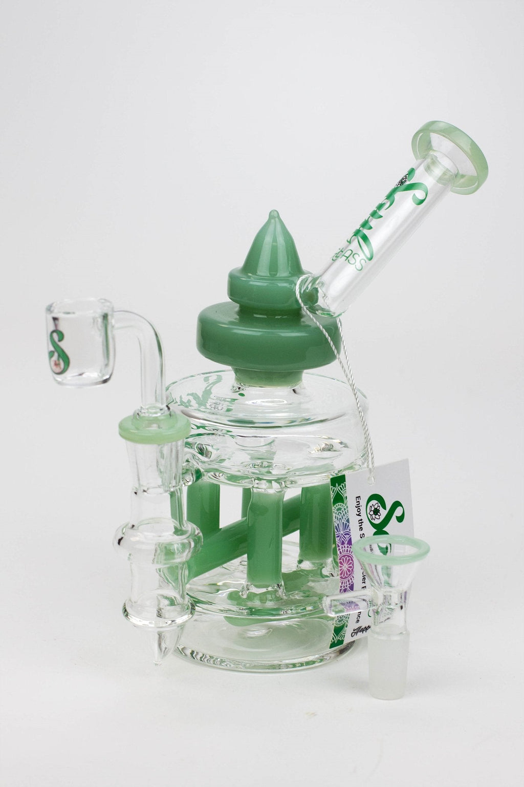 7" SOUL Glass 2-in-1 Double deck recycler bong