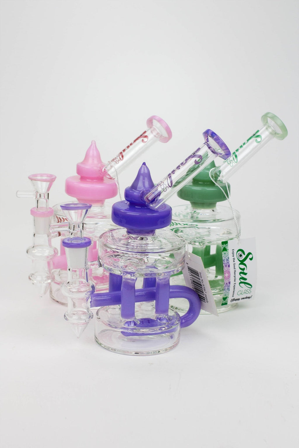 7" SOUL Glass 2-in-1 Double deck recycler bong