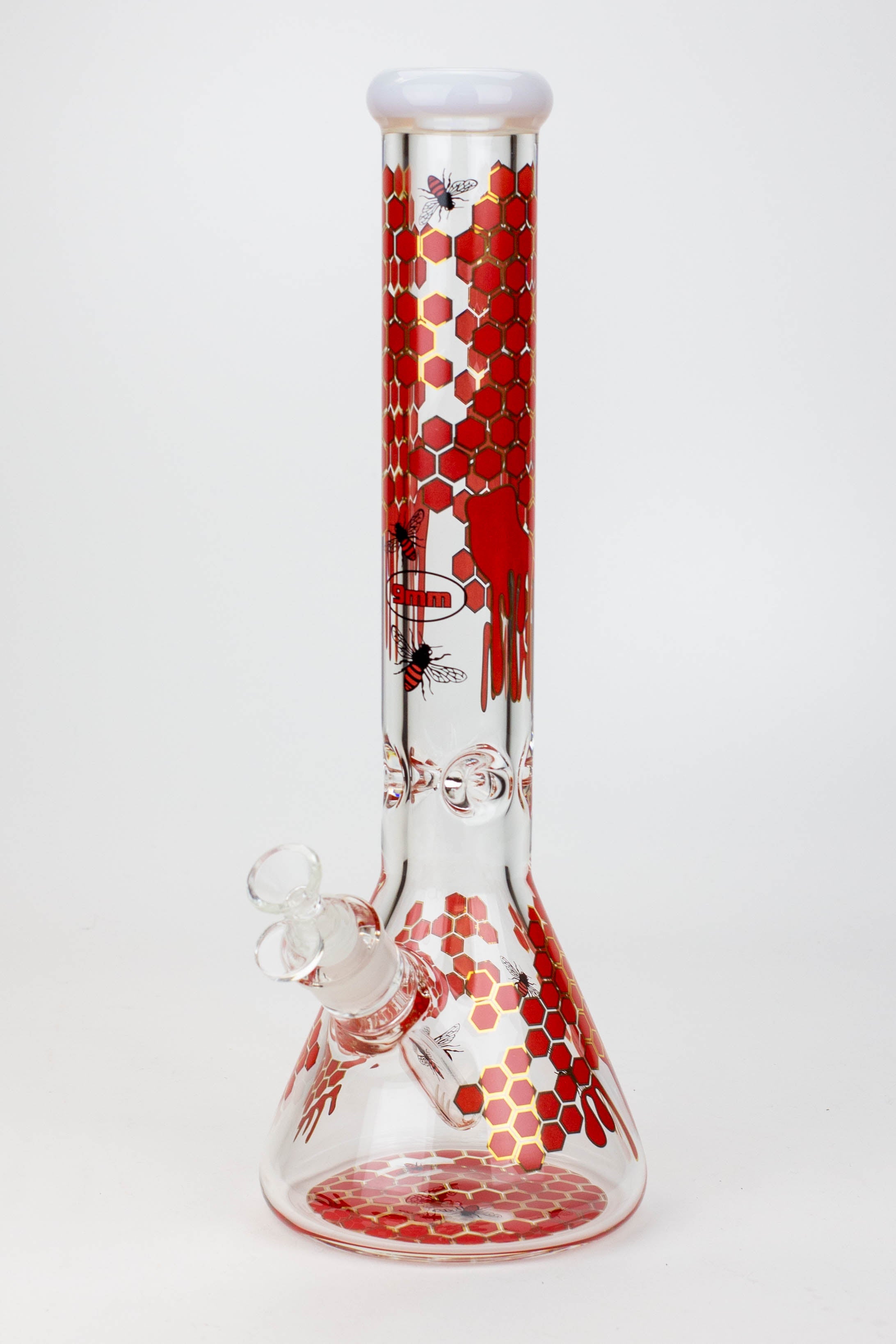 16" SOUL glass BEE / 9 mm / beaker glass bong  [S2076]