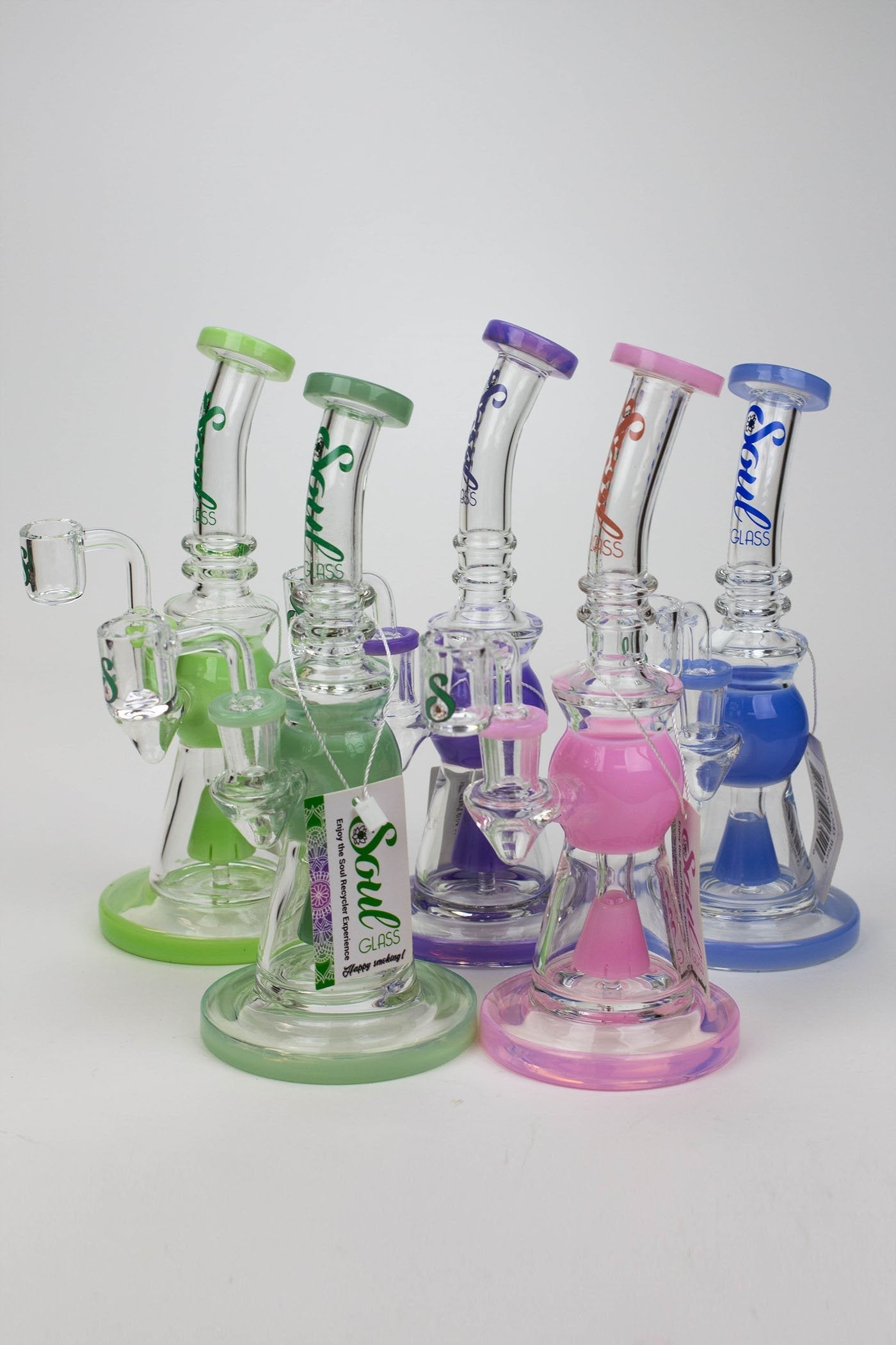 8.2" SOUL Glass 2-in-1 Cone diffuser glass bong