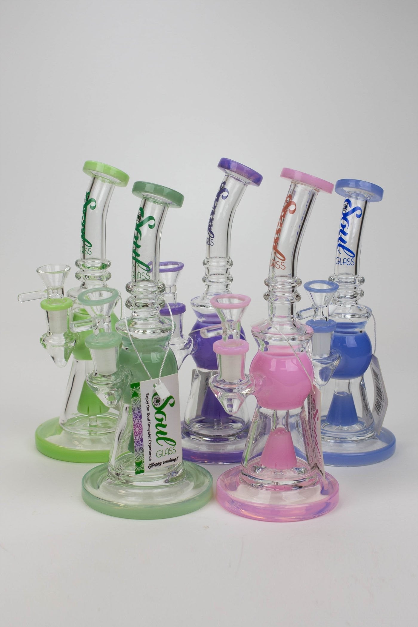 8.2" SOUL Glass 2-in-1 Cone diffuser glass bong