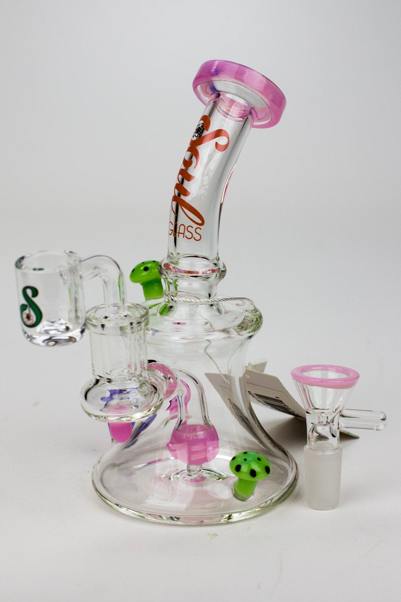8" SOUL Glass 2-in-1 Mushroom Dab Rig