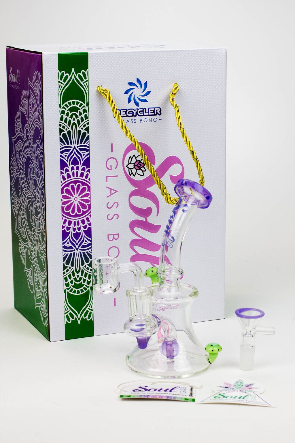 8" SOUL Glass 2-in-1 Mushroom Dab Rig