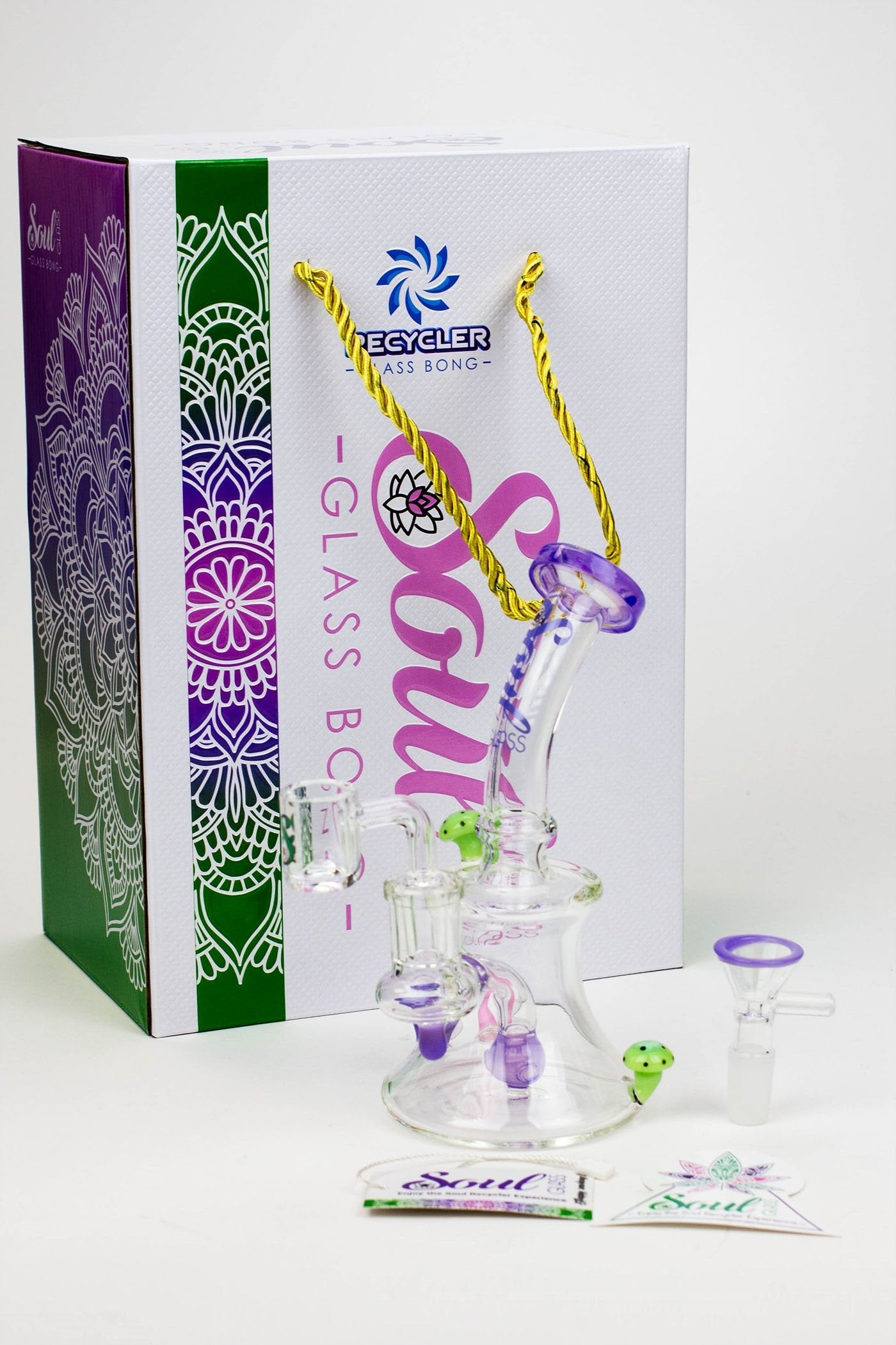 8" SOUL Glass 2-in-1 Mushroom Dab Rig