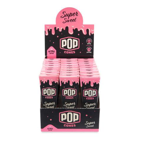 Pop Cones | King Size Pre-Rolled Cones with Flavor Tip – 3 Pack (24ct Display)