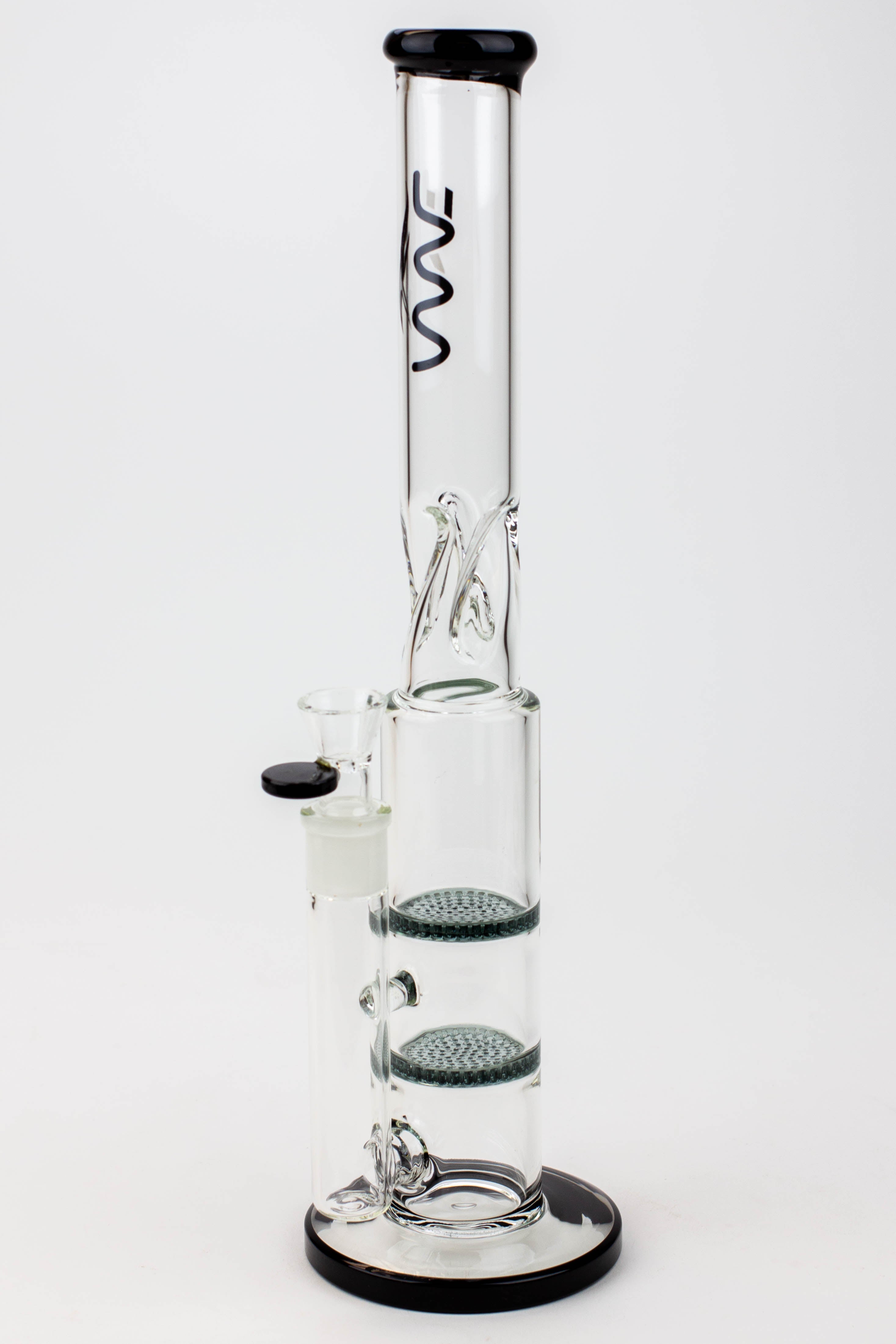 15" WAVE Dual honeycomb glass Bong [W2]