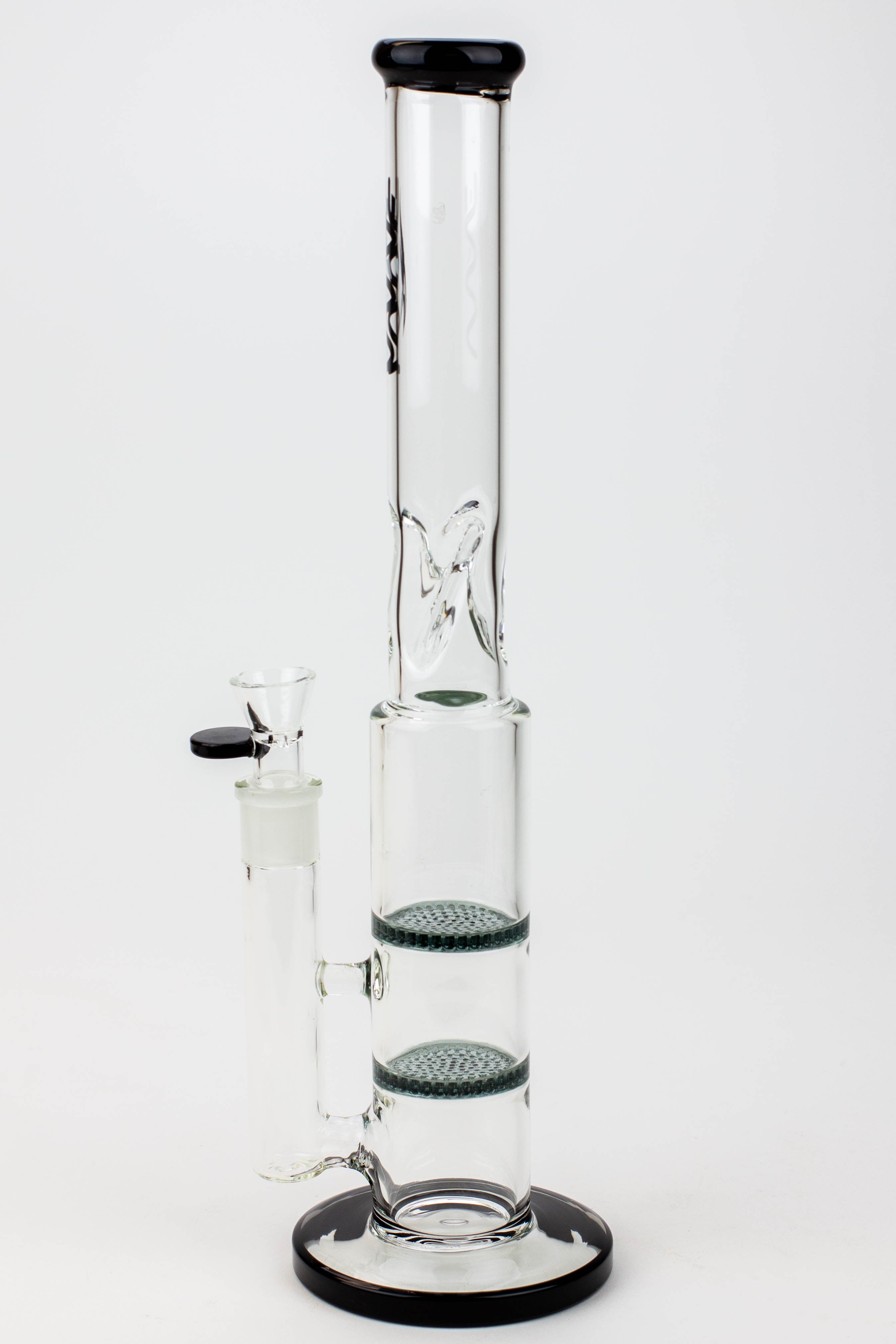 15" WAVE Dual honeycomb glass Bong [W2]