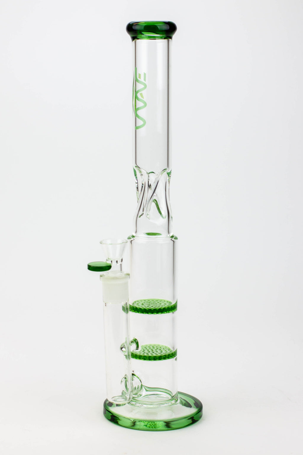 15" WAVE Dual honeycomb glass Bong [W2]