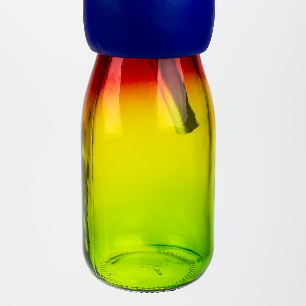 12" Silicone water bong with glass base [WP009A]