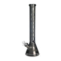 18" Holographic Rainbow Beaker Bong – Gold & Silver