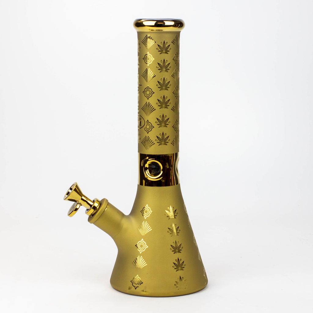 13" XTREME Glass / 7 mm / Sandblast Electroplated Glass beaker Bong [XTR-M209]