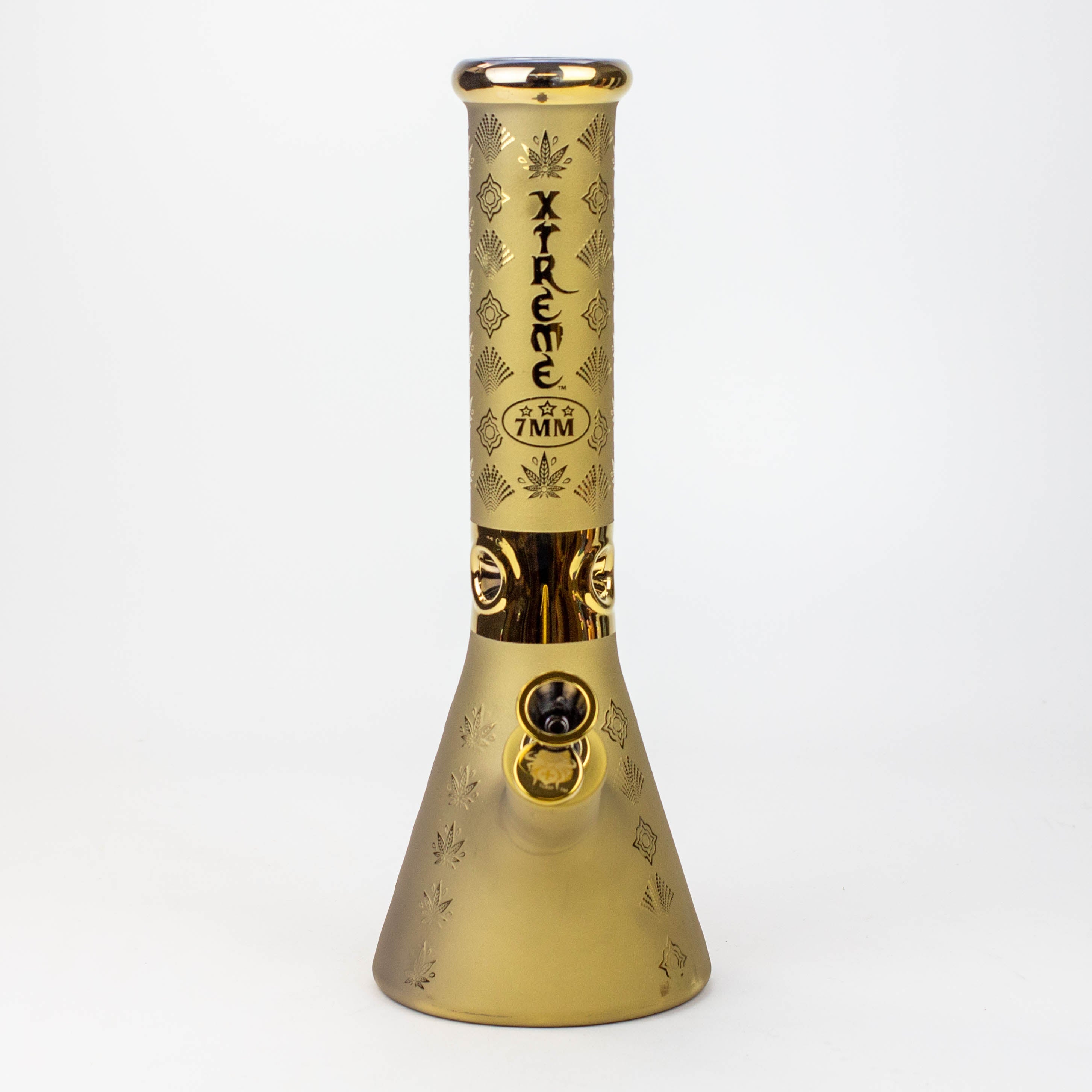 13" XTREME Glass / 7 mm / Sandblast Electroplated Glass beaker Bong [XTR-M209]