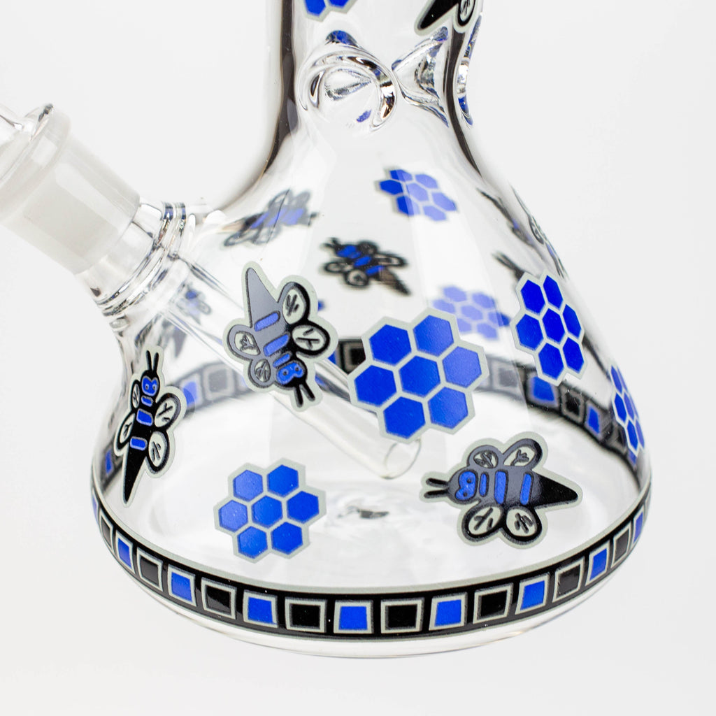 8" Glow in the dark glass bong [XTR1075]