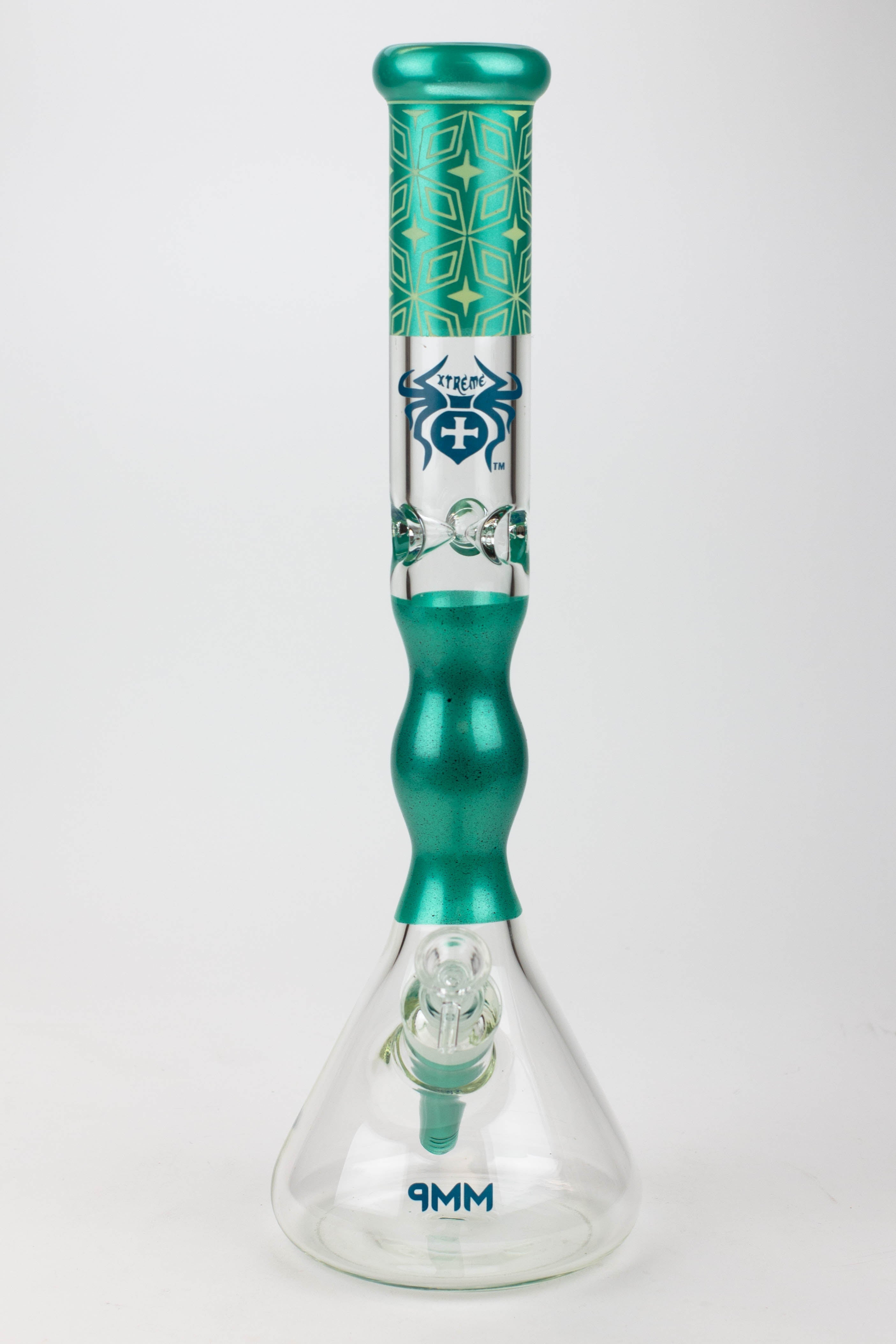 19" XTREME / 9 mm / Curbed tube glass Bong [XTR5001]