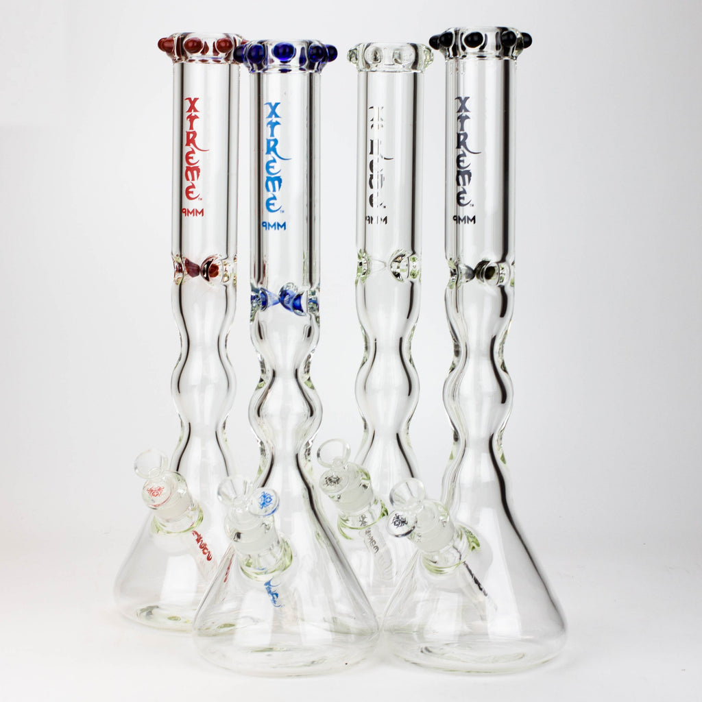 17.5" XTREME / 9 mm / curved tube glass water bong [XTR5002]