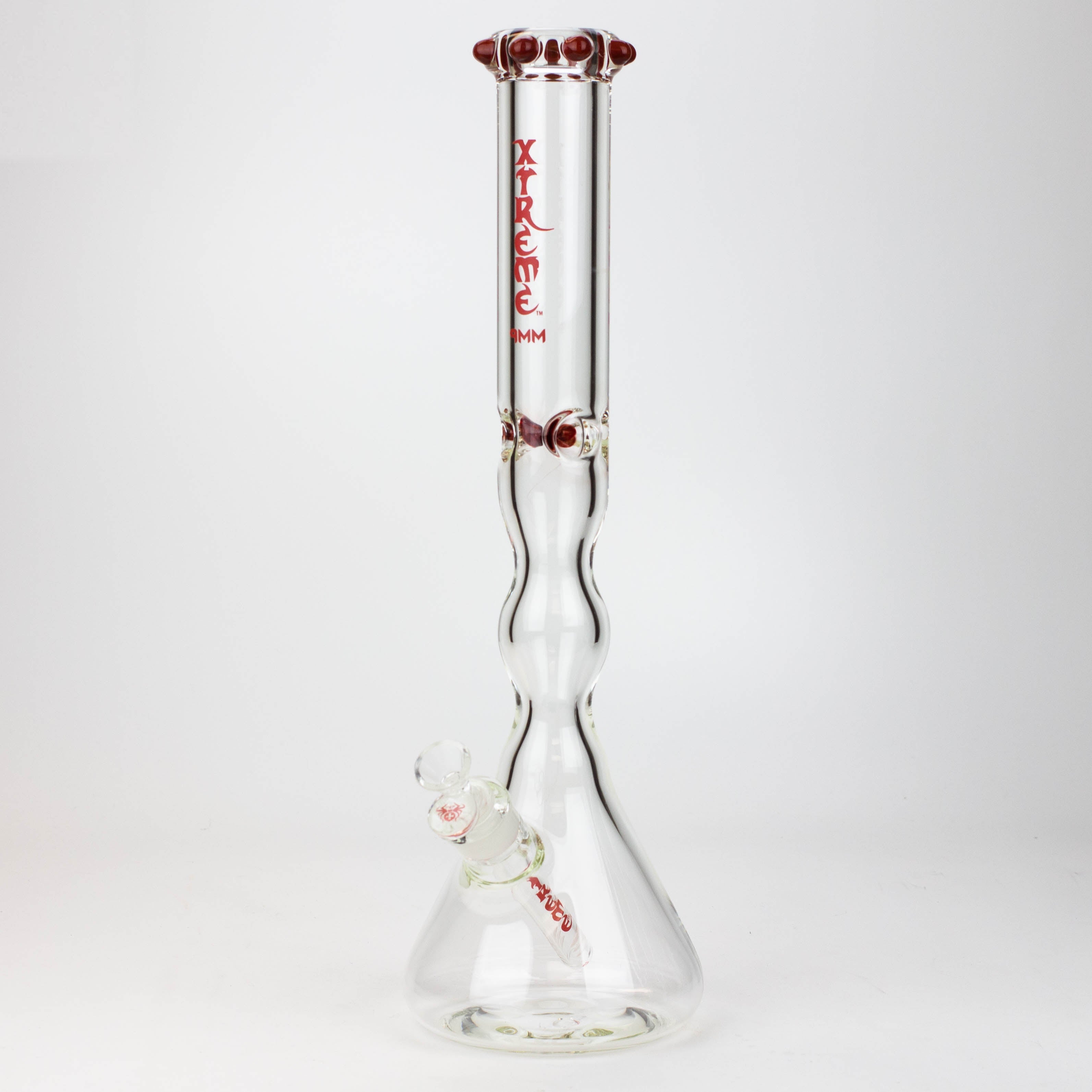 17.5" XTREME / 9 mm / curved tube glass water bong [XTR5002]