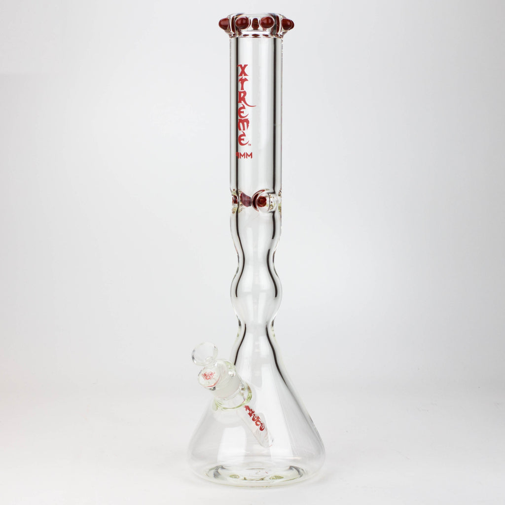 17.5" XTREME / 9 mm / curved tube glass water bong [XTR5002]