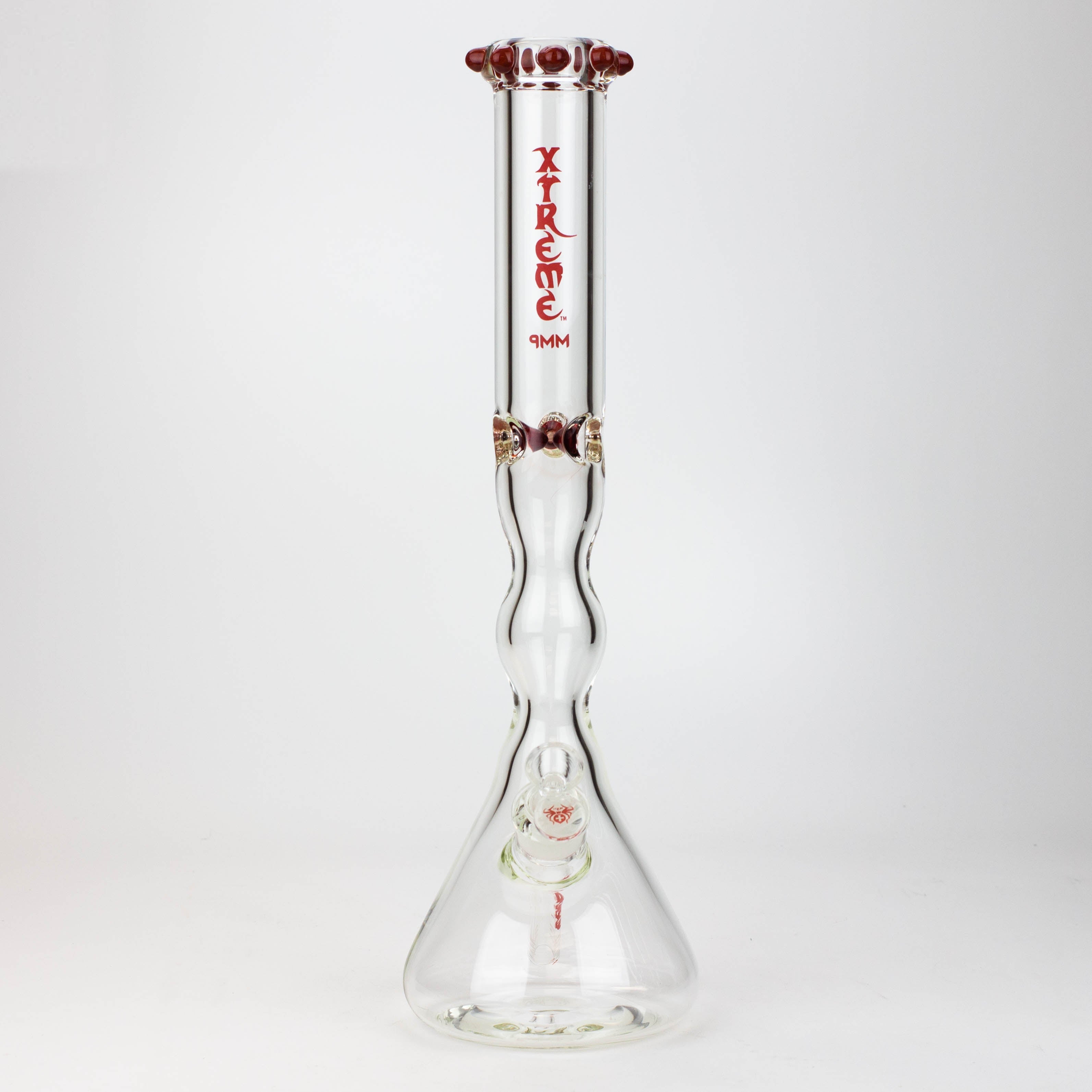 17.5" XTREME / 9 mm / curved tube glass water bong [XTR5002]