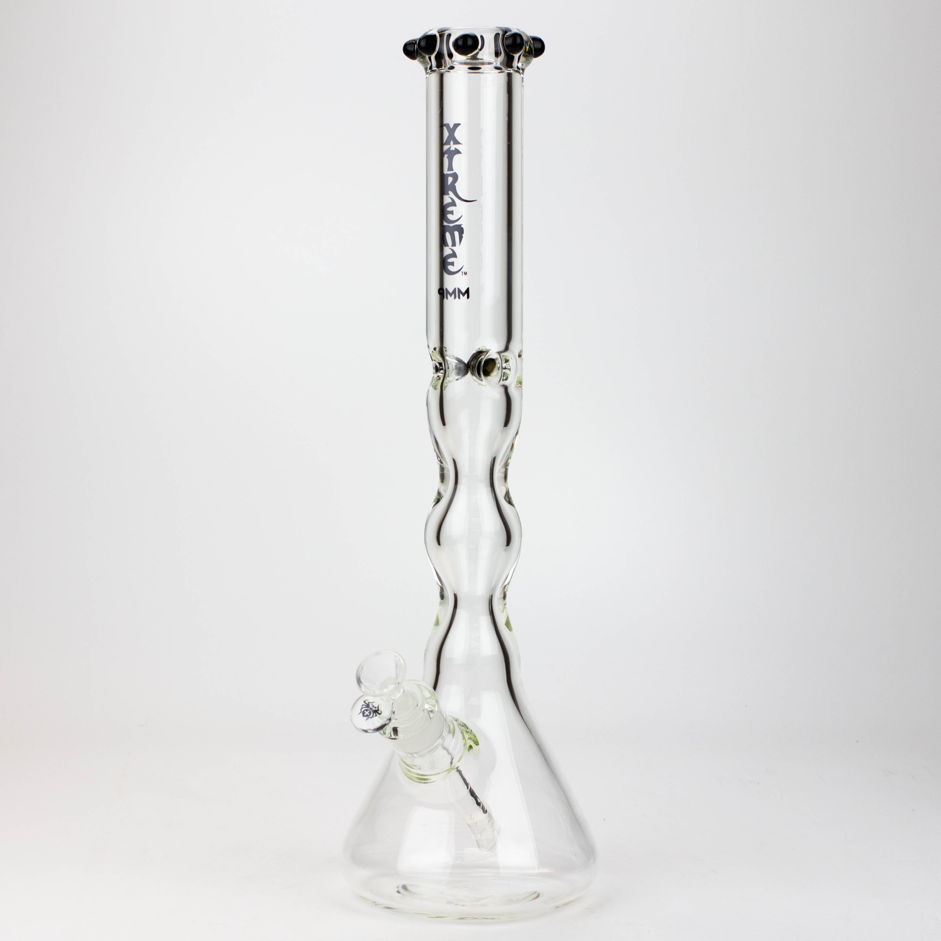 17.5" XTREME / 9 mm / curved tube glass water bong [XTR5002]