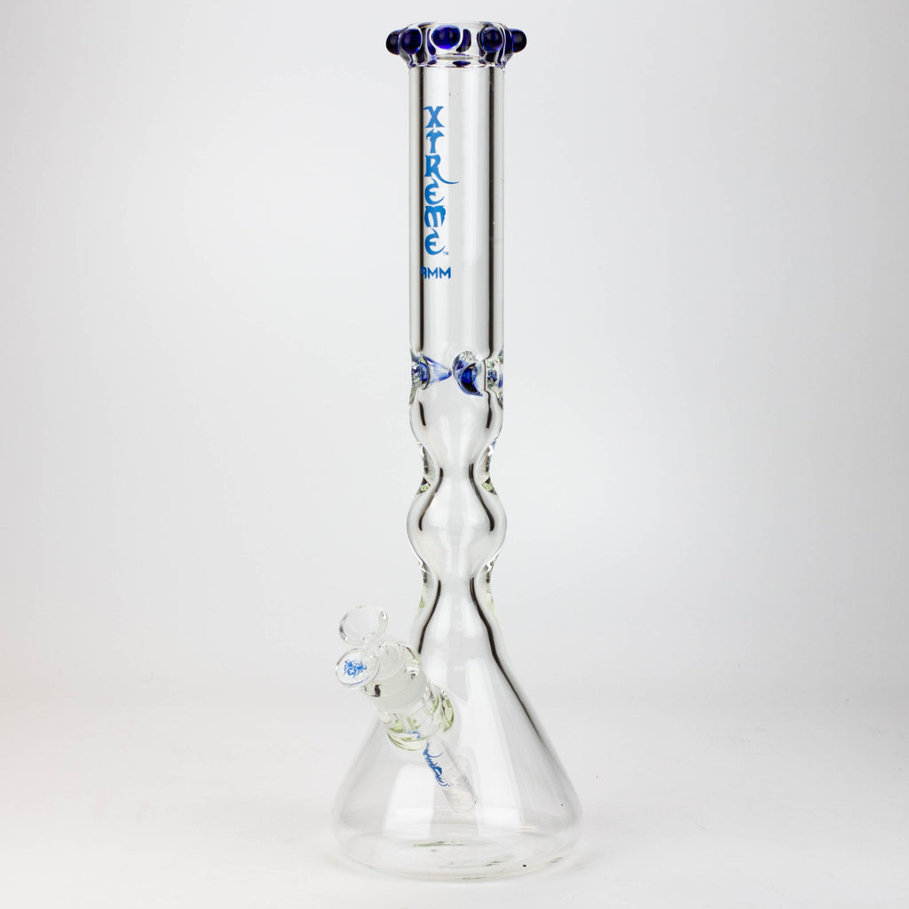 17.5" XTREME / 9 mm / curved tube glass water bong [XTR5002]