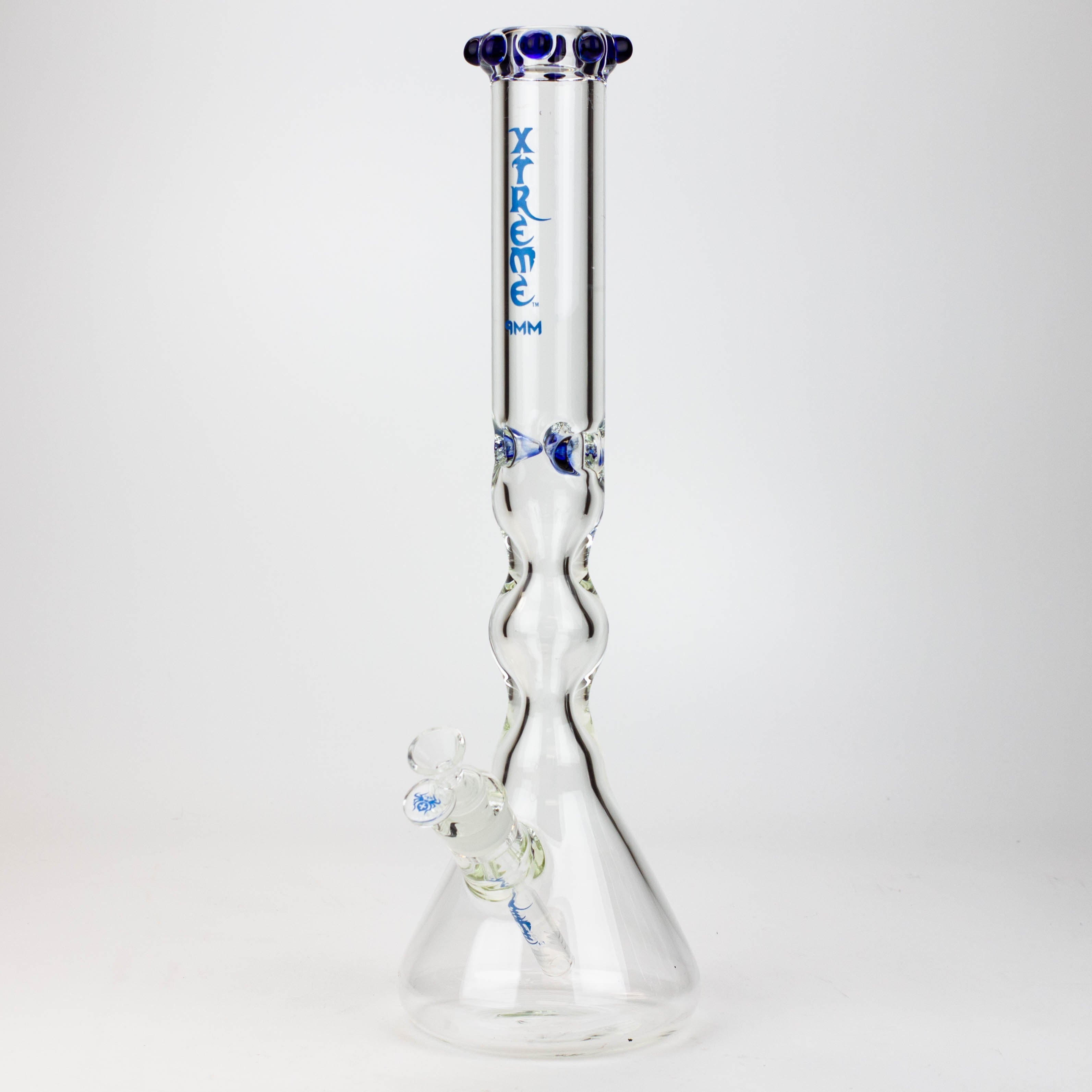 17.5" XTREME / 9 mm / curved tube glass water bong [XTR5002]