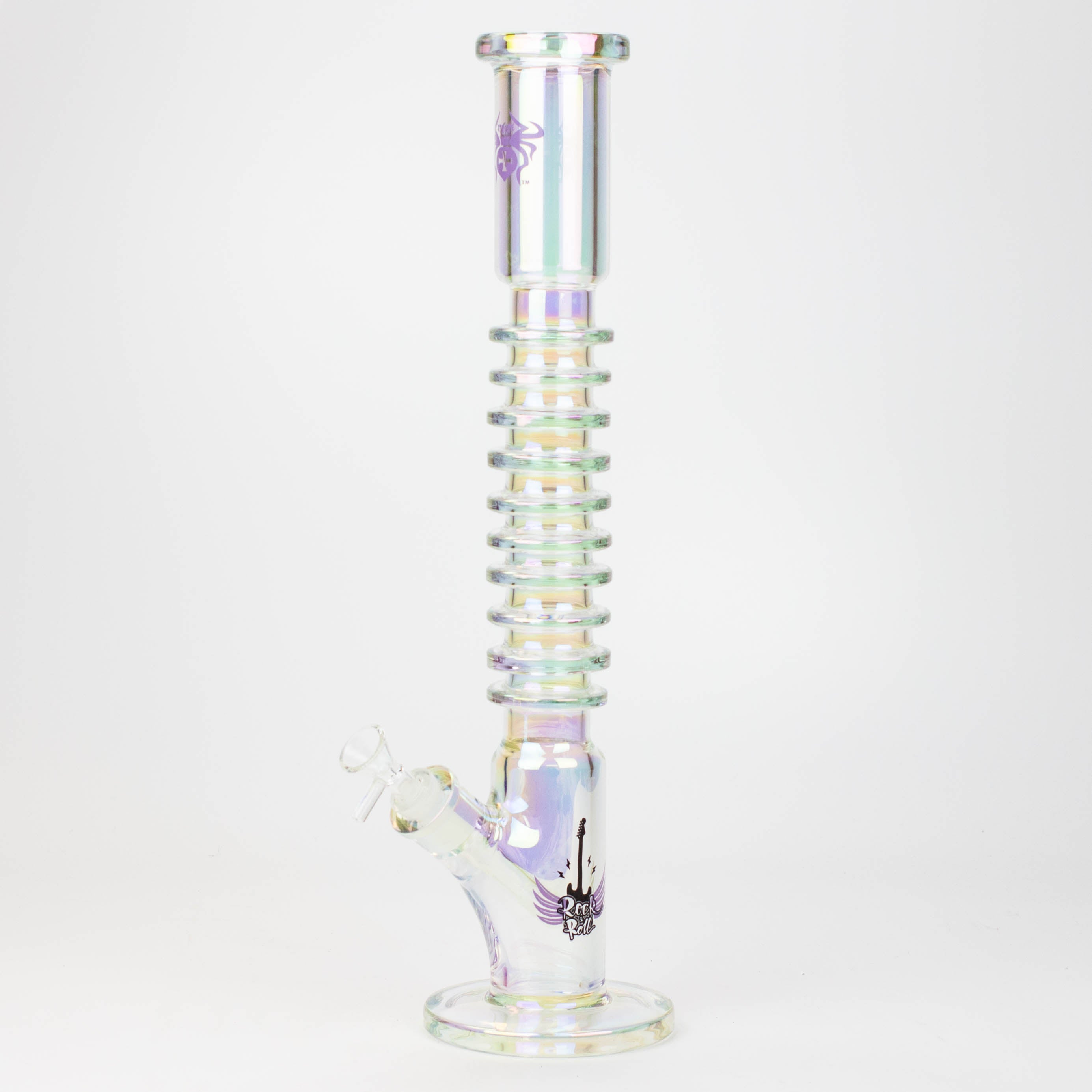 17" XTREME / 7 mm / Rock & Roll Electroplated Tube glass water bong [XTR5006]
