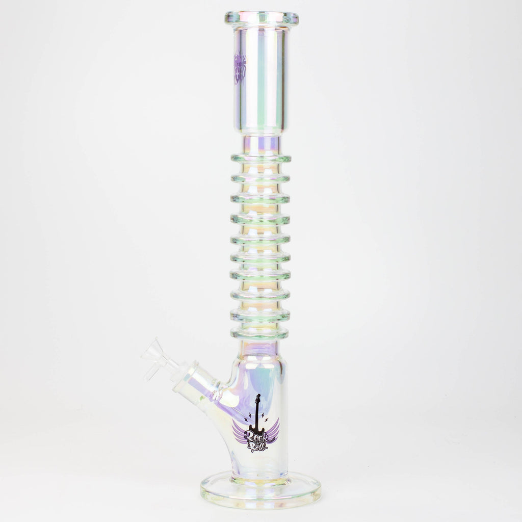 17" XTREME / 7 mm / Rock & Roll Electroplated Tube glass water bong [XTR5006]