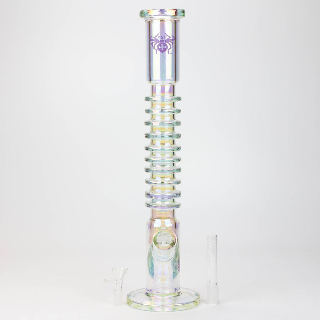 17" XTREME / 7 mm / Rock & Roll Electroplated Tube glass water bong [XTR5006]