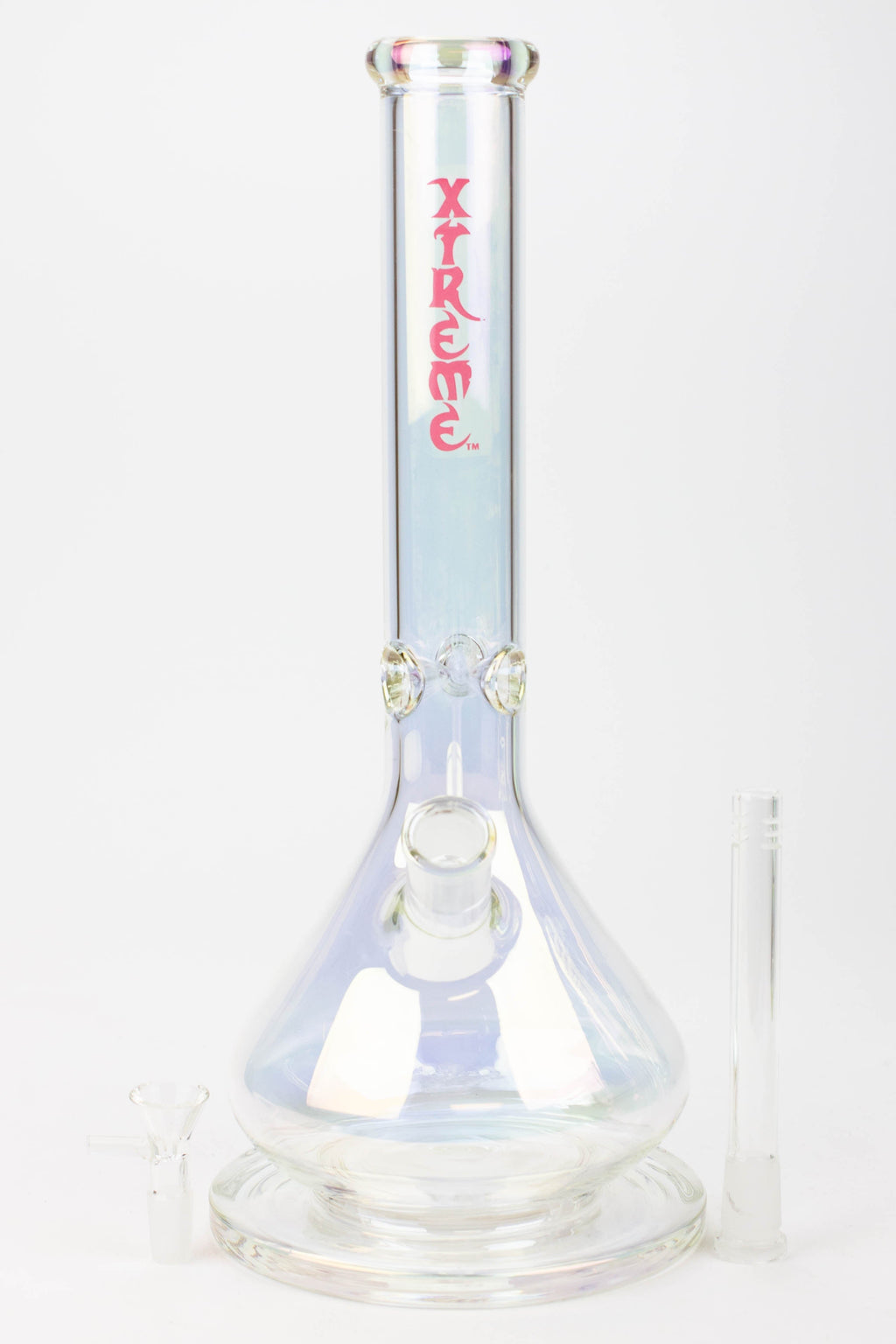 16" XTREME / 7 mm / wide base Electroplated glass Bong [XTR5007]