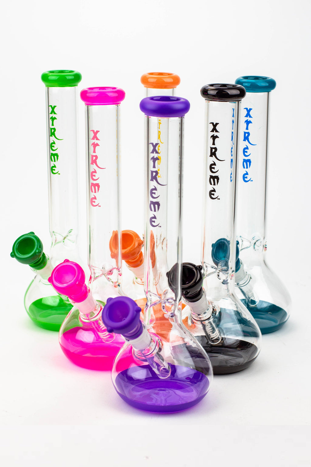 12" XTREME Round base Glass Bong [XTR5008]