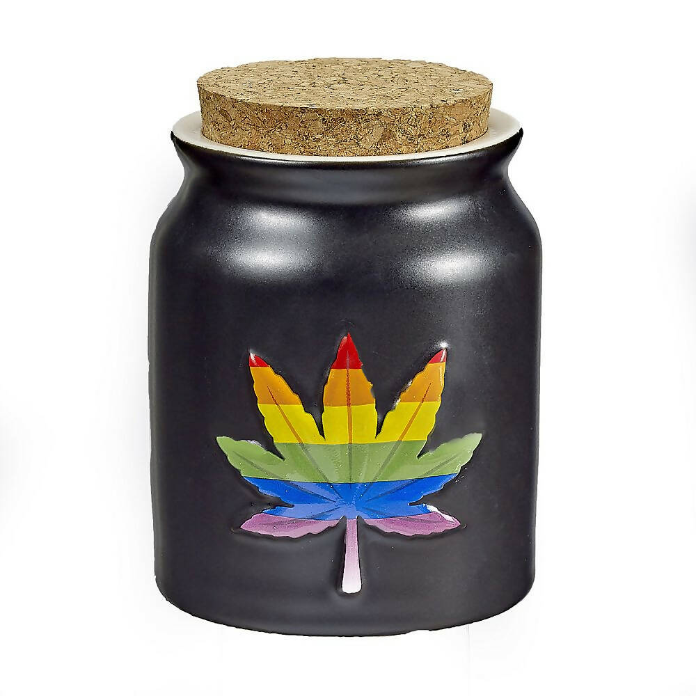 RAINBOW LEAF STASH JAR